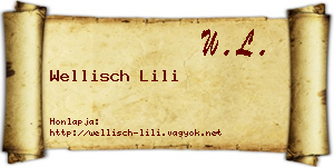Wellisch Lili névjegykártya